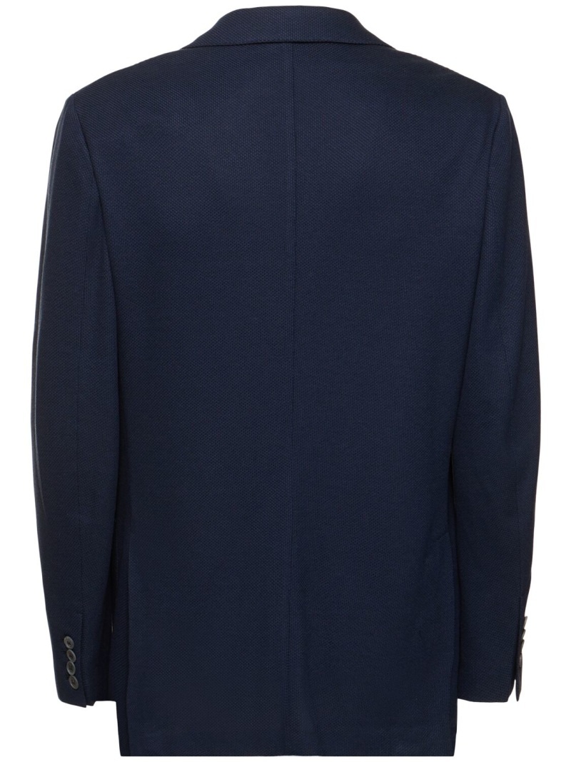 Cotton & silk jersey blazer - 3