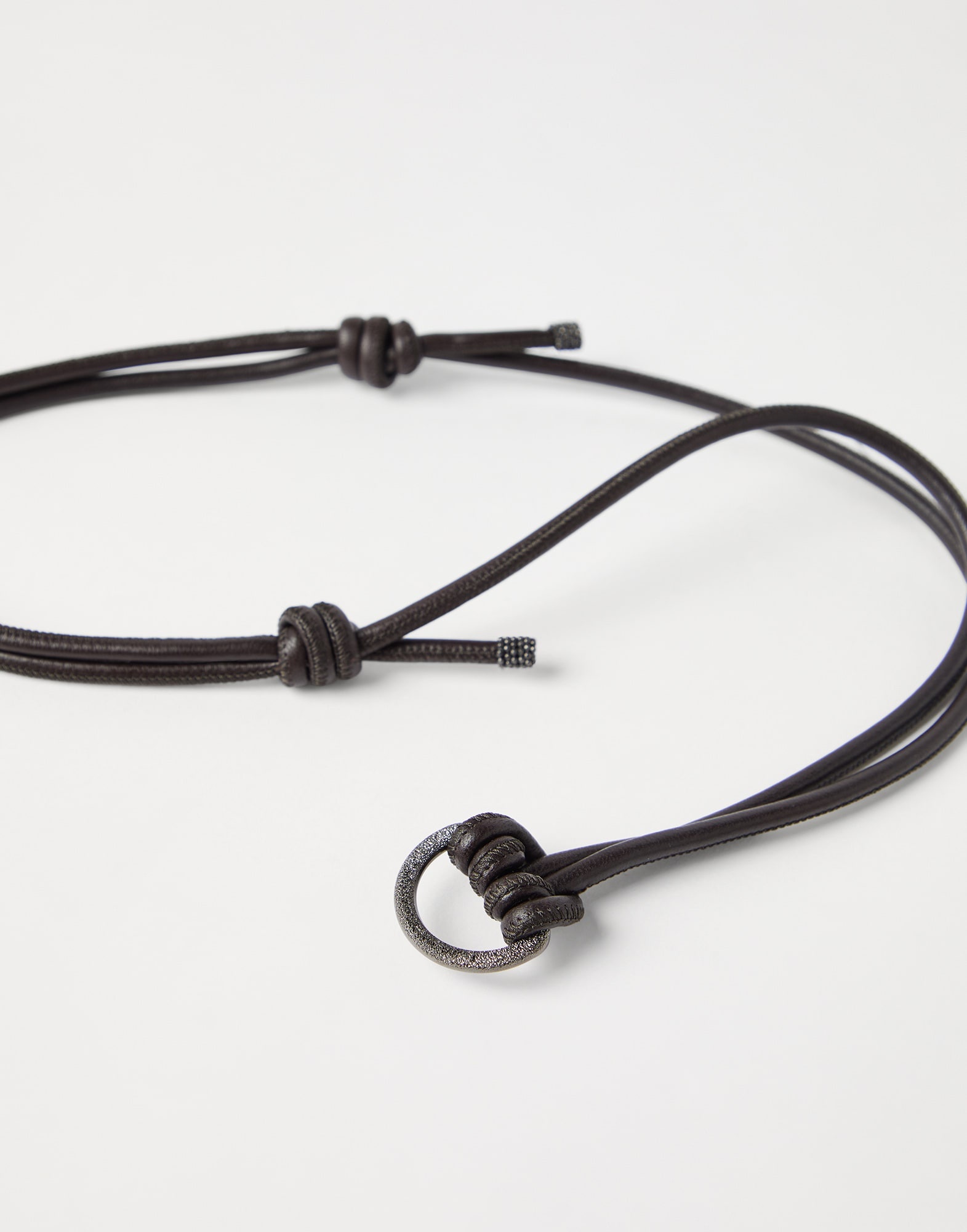 Leather glasses cord with monili - 2