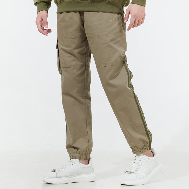 Men's adidas neo Sw Wvn Tp Side Pocket Casual Joggers/Pants/Trousers Olive Green H45172 - 5