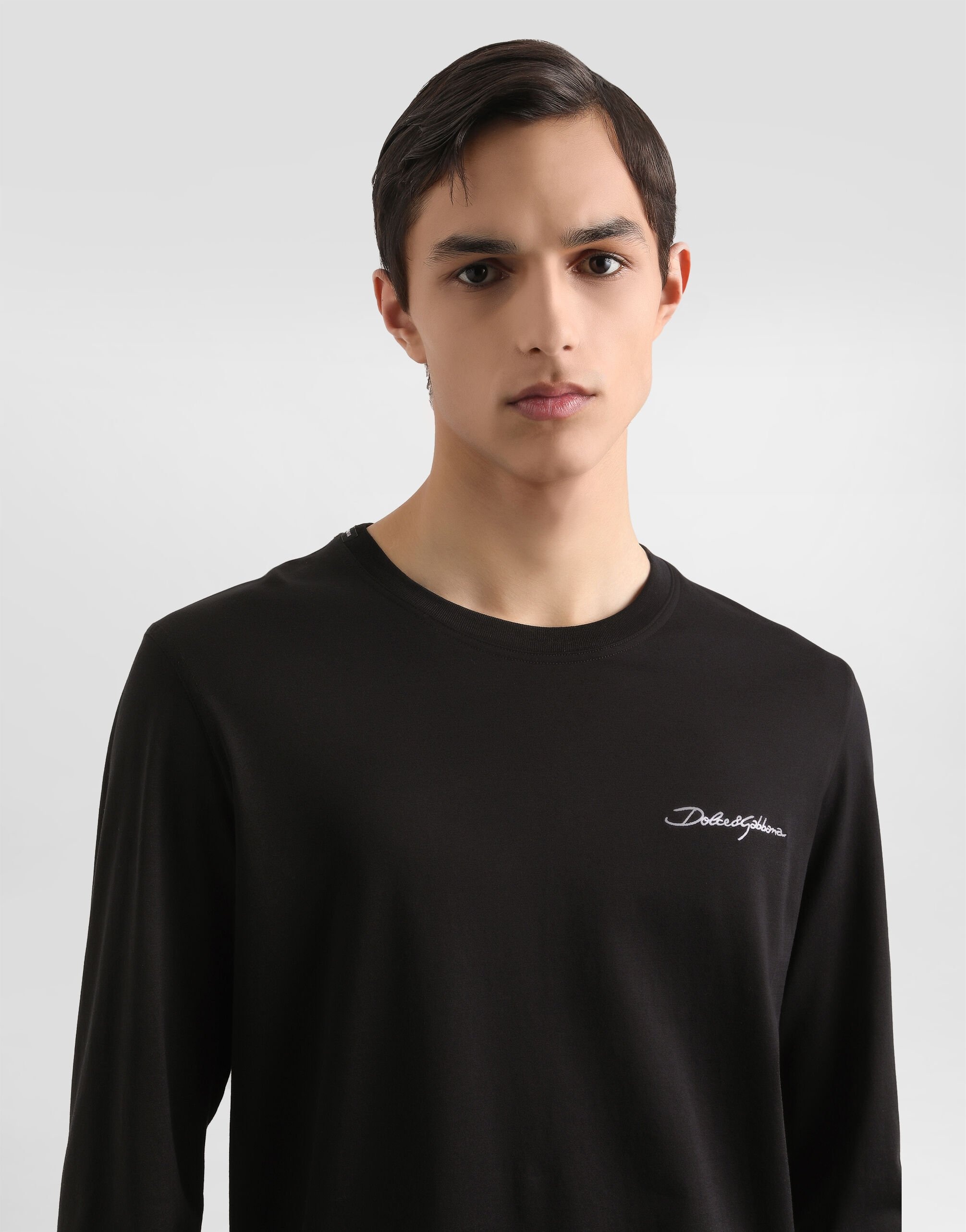 cotton t-shirt with embroidery - 4