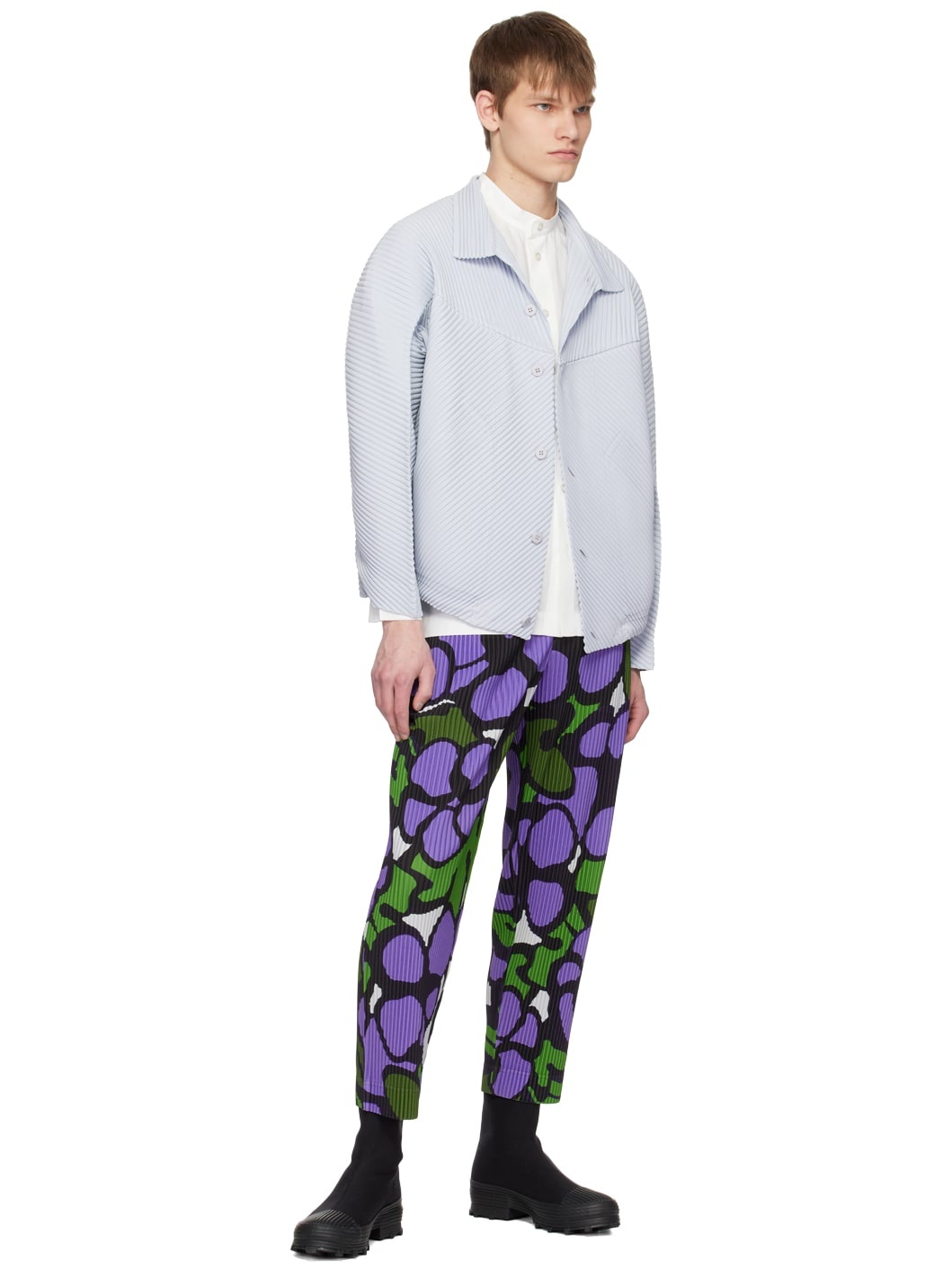 Purple Printed Trousers - 4