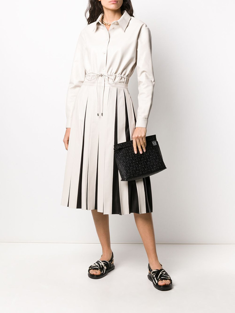 Tod's pleated leather skirt outlook
