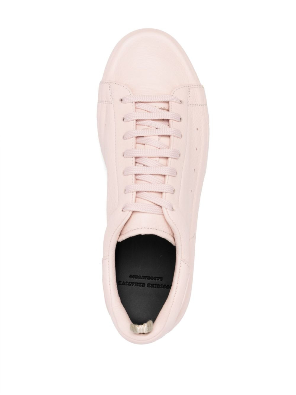 low-top leather sneakers - 4
