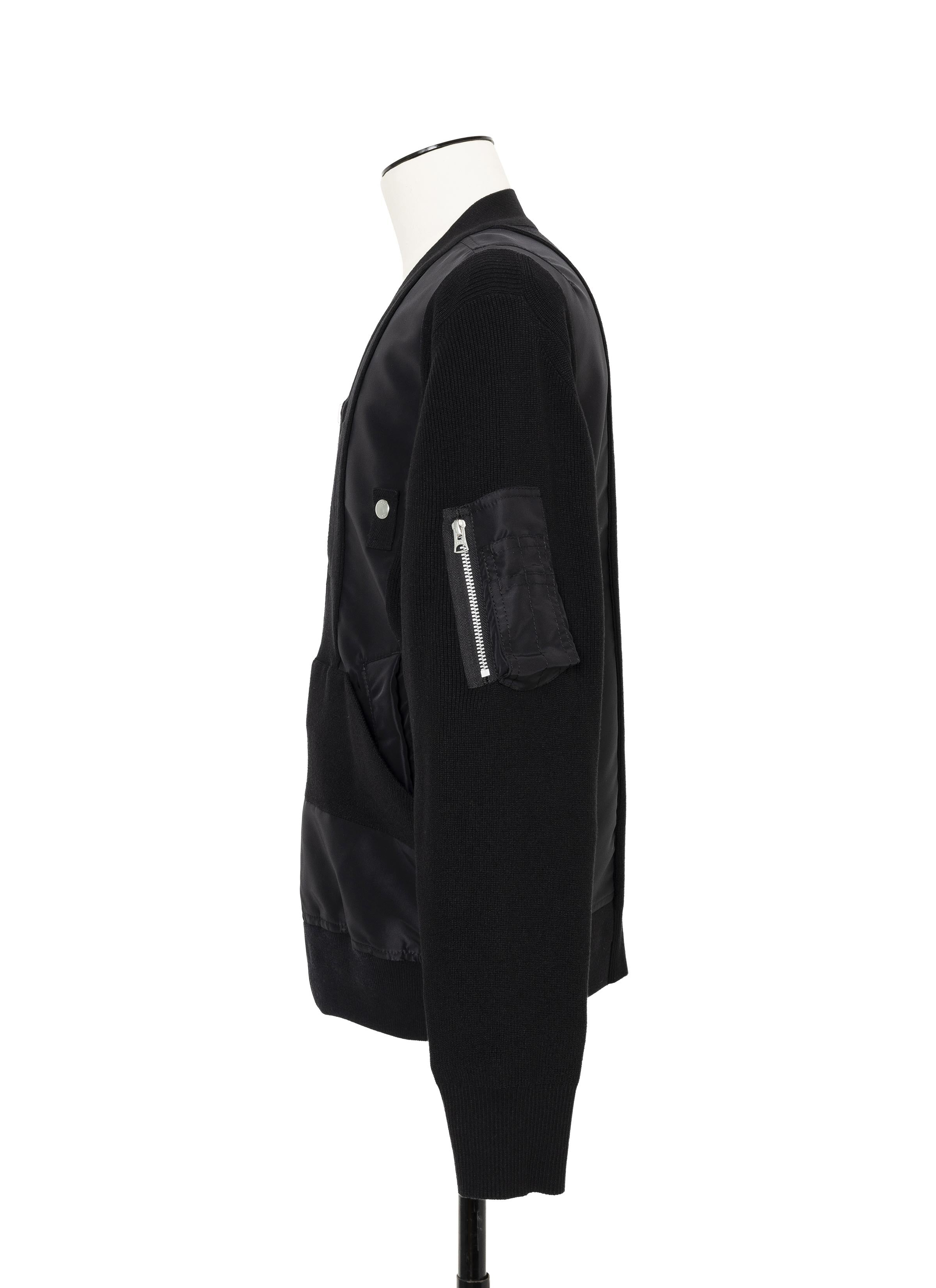 sacai Nylon Twill x Knit Blouson | REVERSIBLE