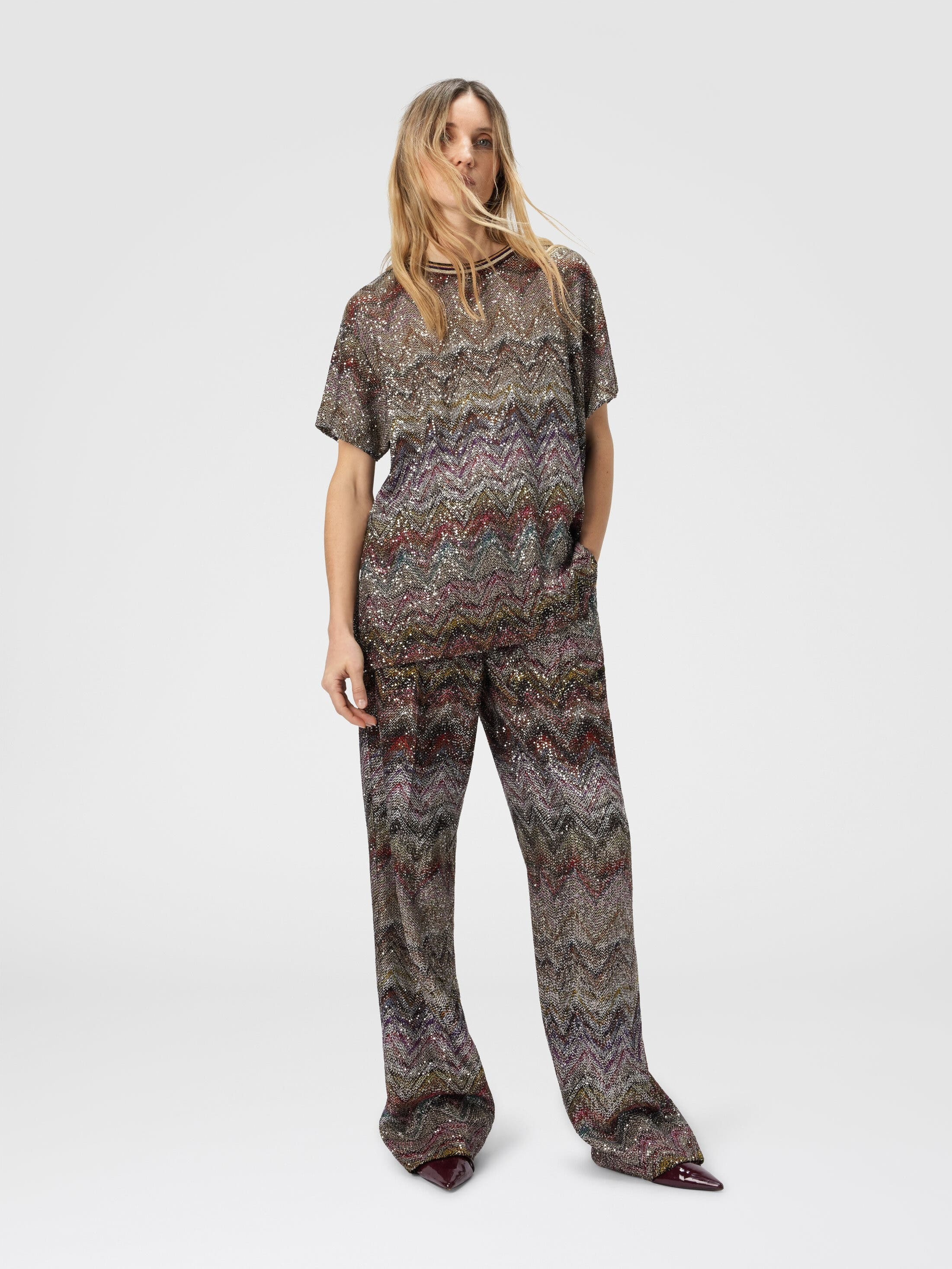 Missoni Short Sleeve T-shirt With Zigzag And Sequins in Multicoloured at Nordstrom - 2