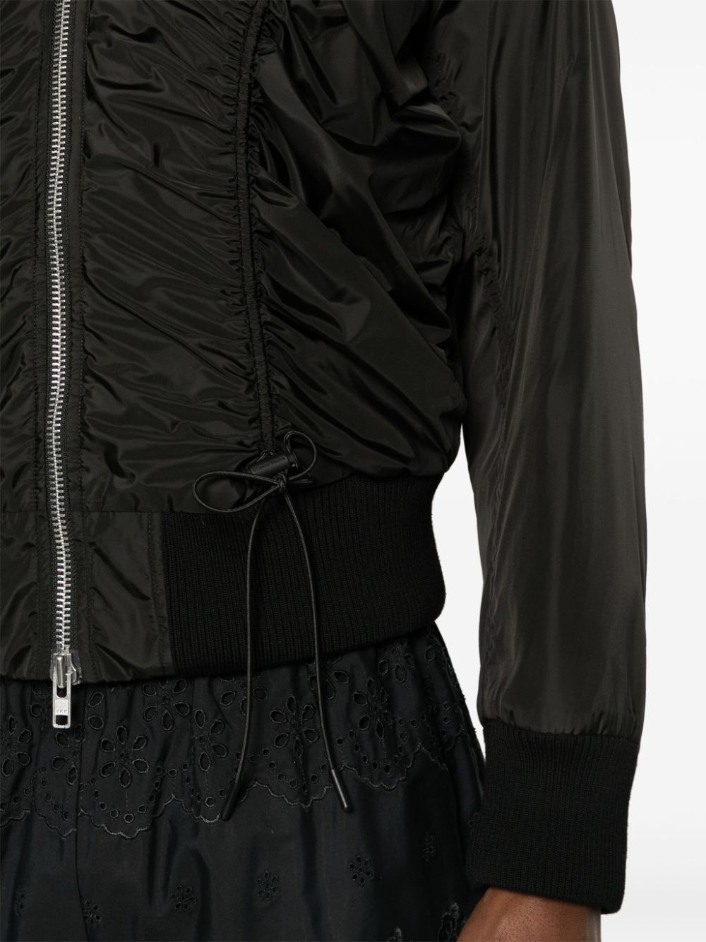 ruched bomber jacket - 5