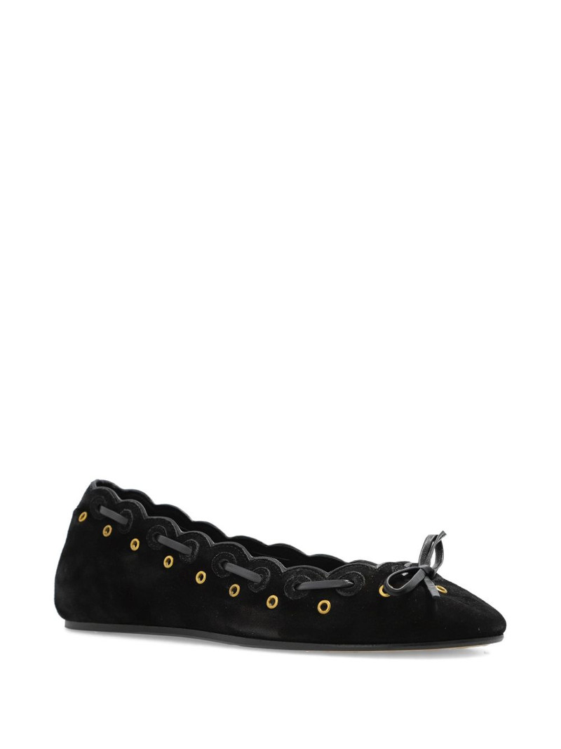 Isabel Marant Balfy scalloped eyelet ballet flats outlook