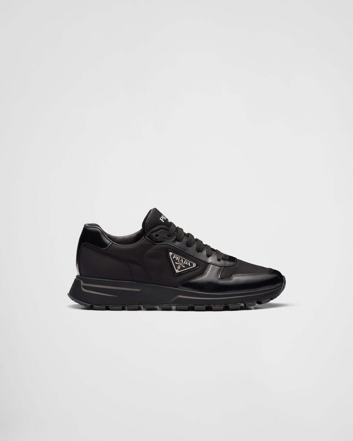 Prada PRAX 1 Re-Nylon and brushed leather sneakers - 1