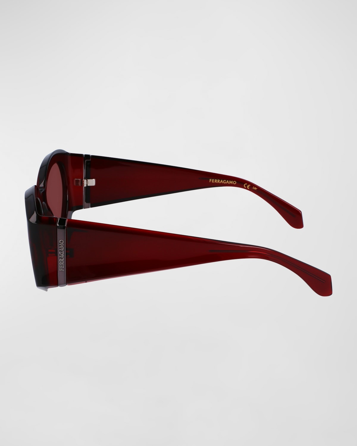 Sculptural Plastic Oval Sunglasses - 4