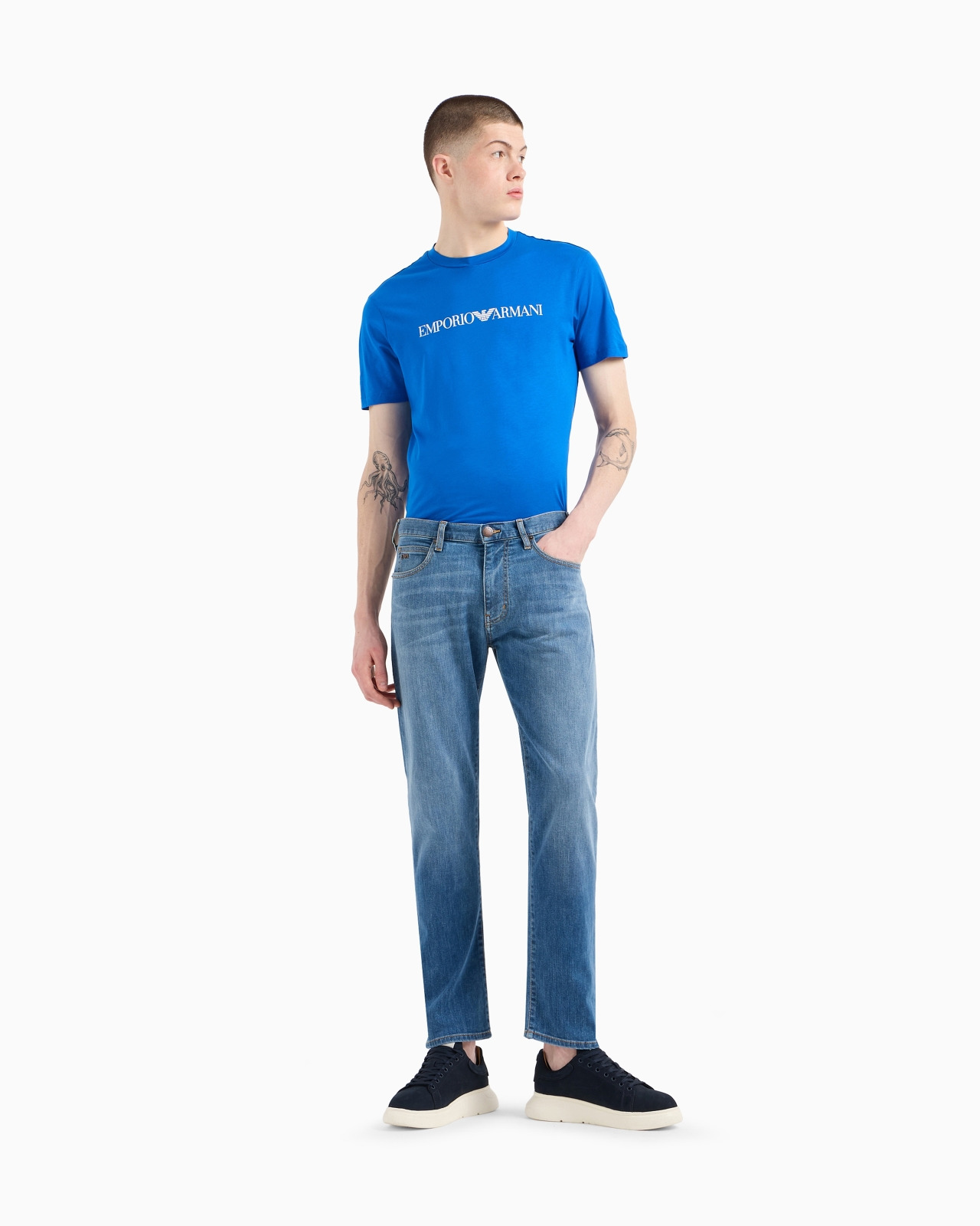 J45 Regular-fit, washed twill 11.5 oz comfort-denim jeans - 2