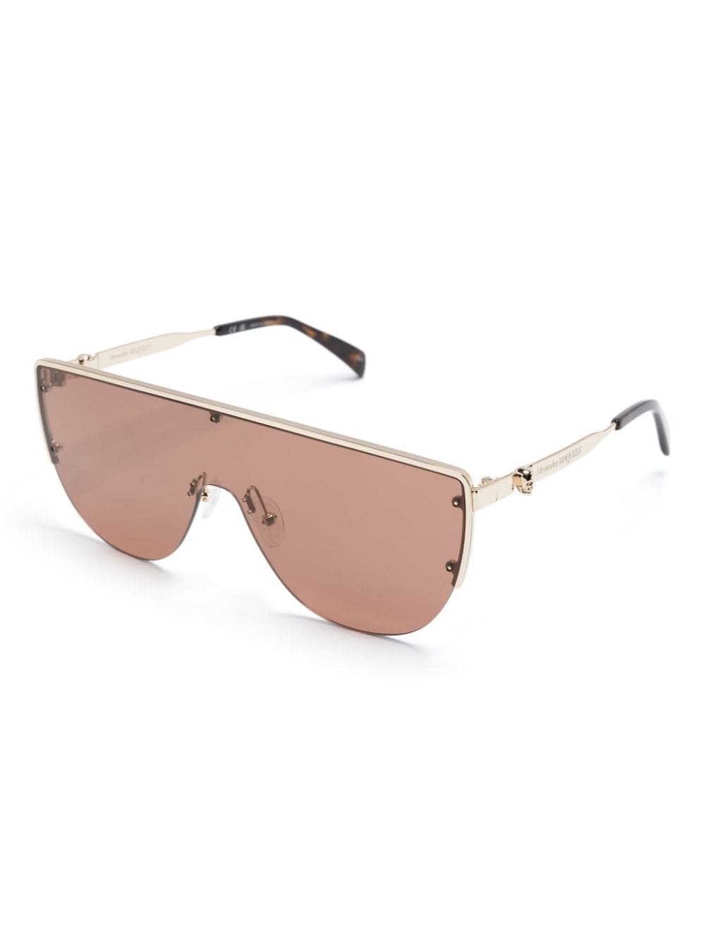 skull-stud shield-frame sunglasses - 2