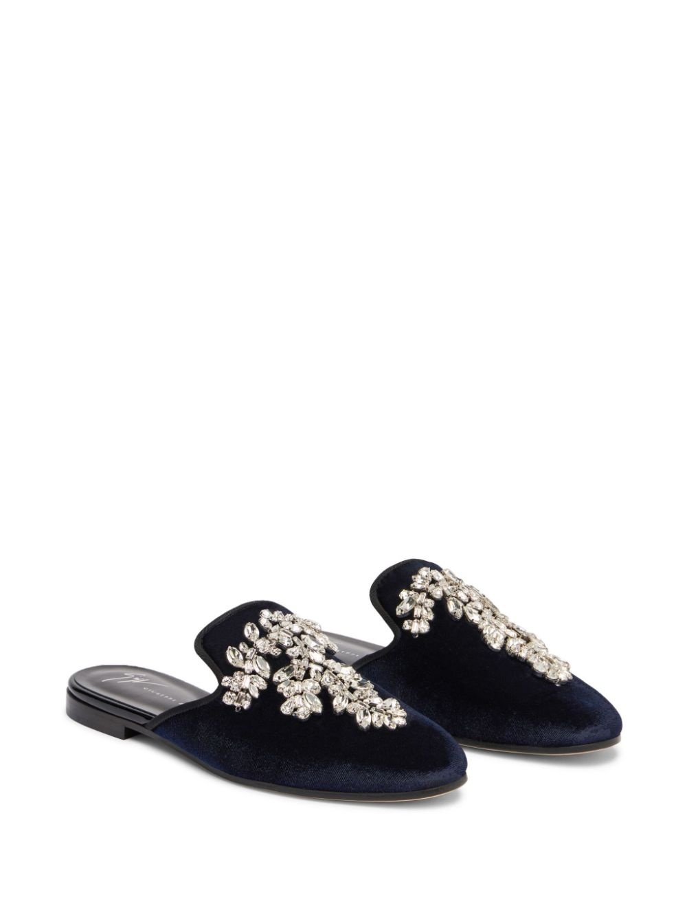 Elsa crystal velvet mules - 2
