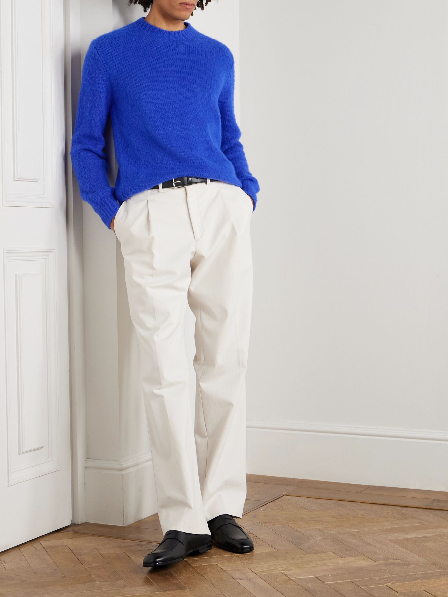 Brushed-Cashmere Sweater Blue - 2