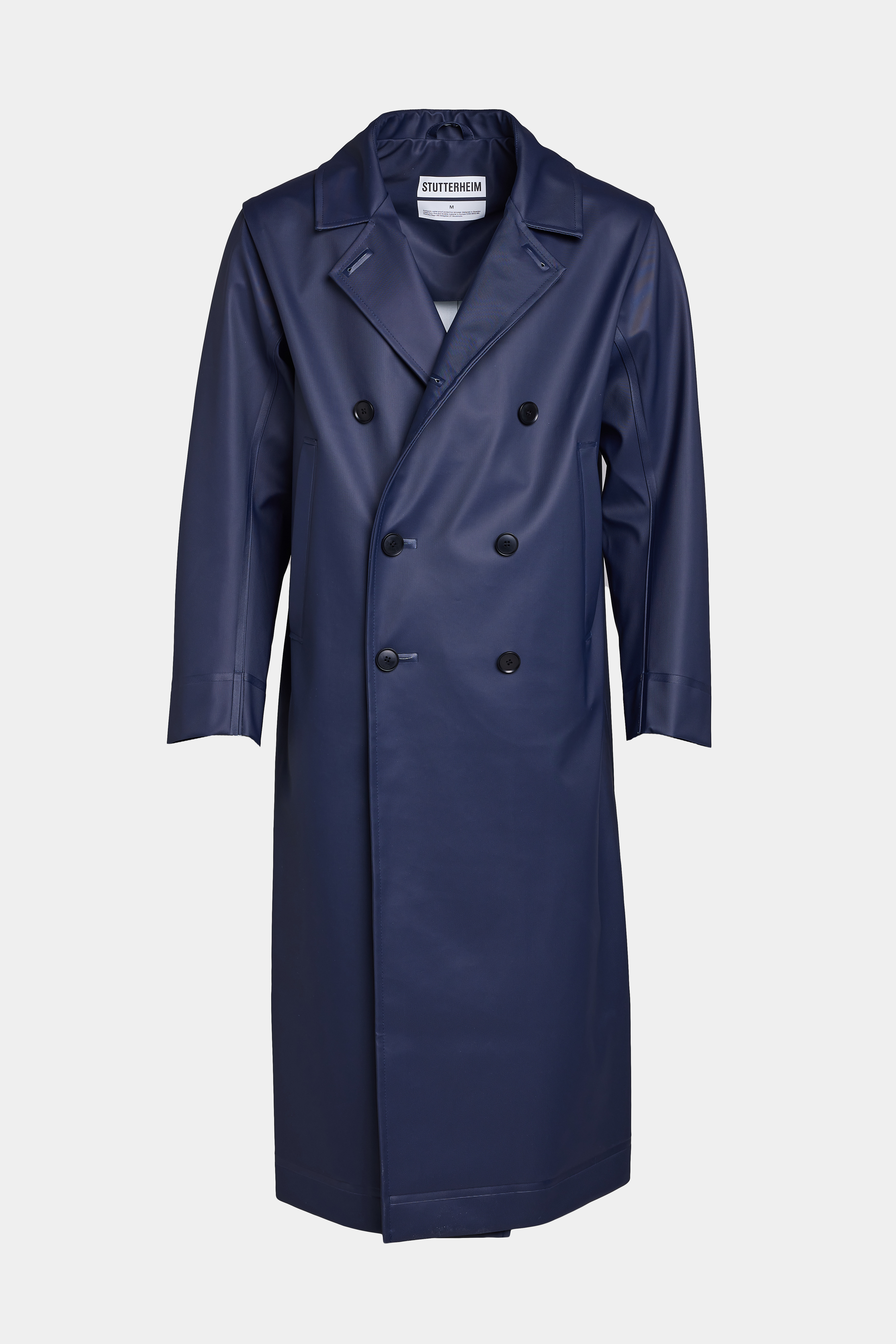 Rosenbad Long Double Breasted Overcoat Navy - 6