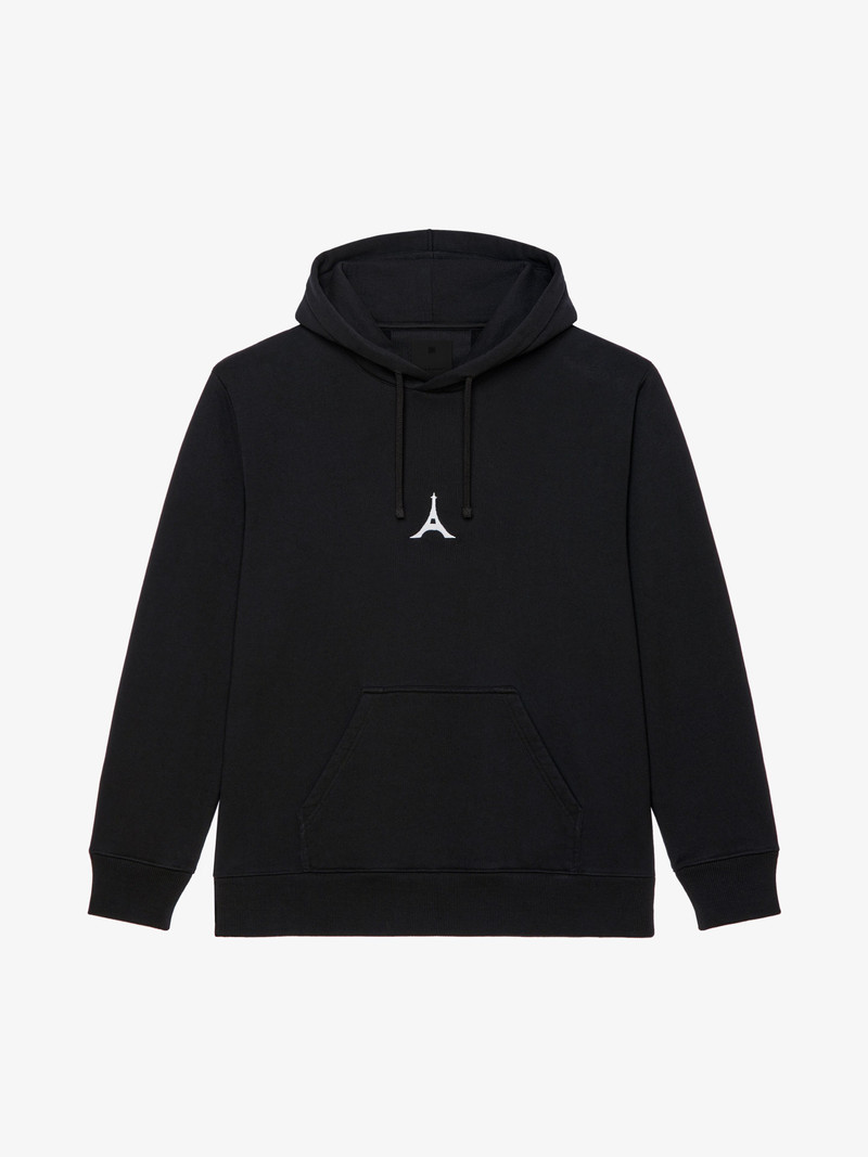 SLIM FIT HOODIE IN EMBROIDERED FELPA 1
