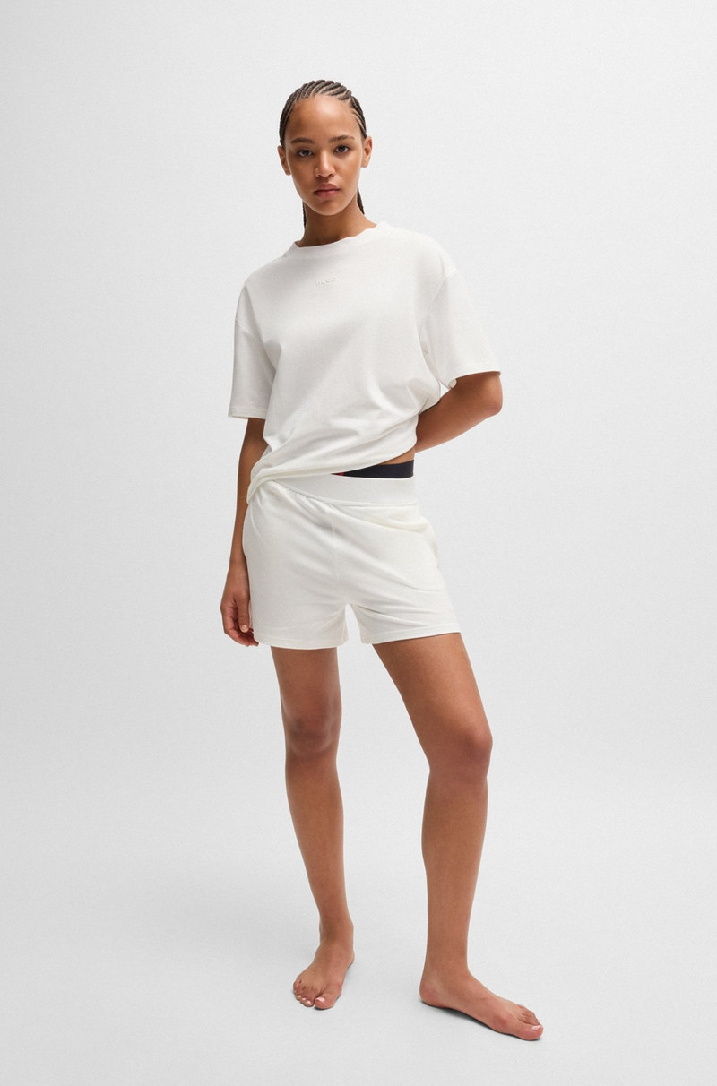 HUGO RELAXED-FIT SHORTS WITH SILICONE-PRINTED LOGO outlook