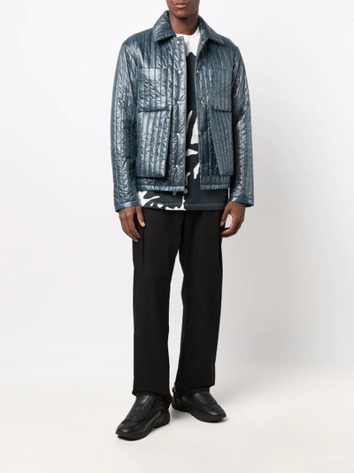 Craig Green Skin metallic-effect quilted shirt jacket outlook