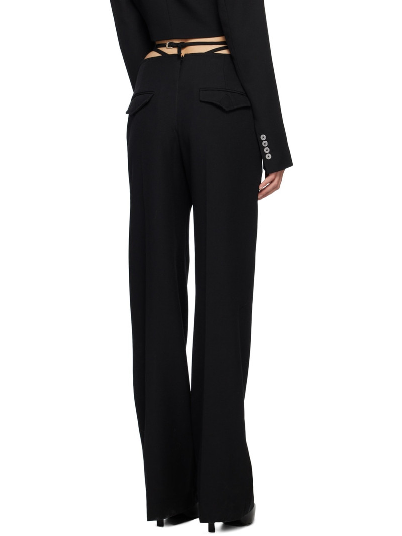 Black V-Wire Trousers 3