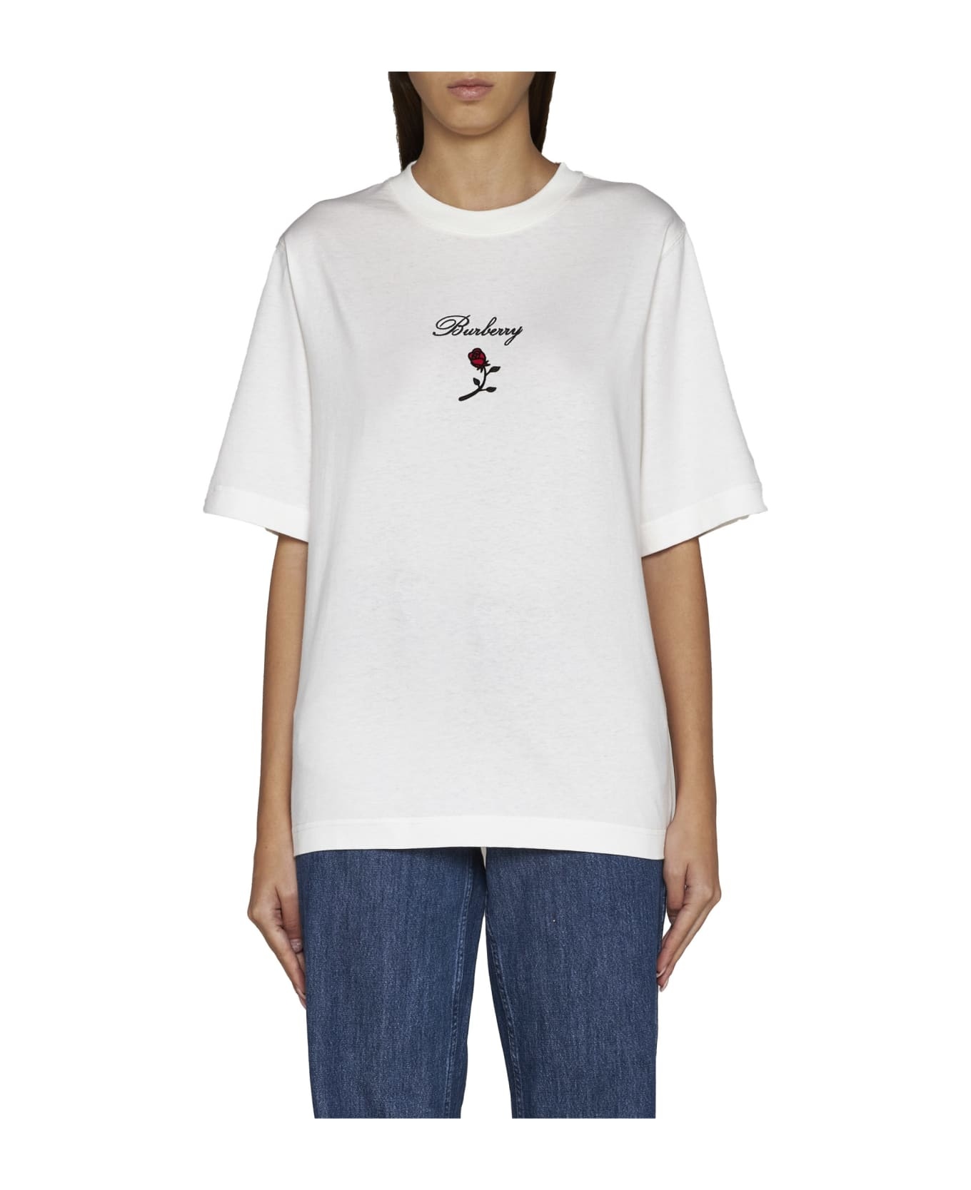 Logo Embroidered Crewneck T-shirt - 3