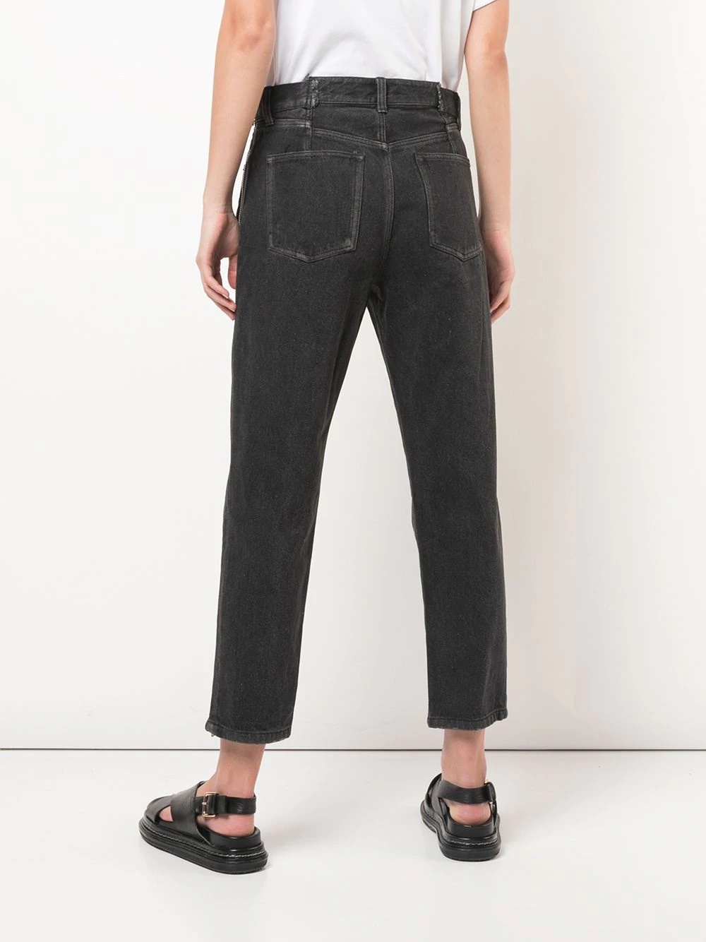 zip-detail cropped jeans - 4