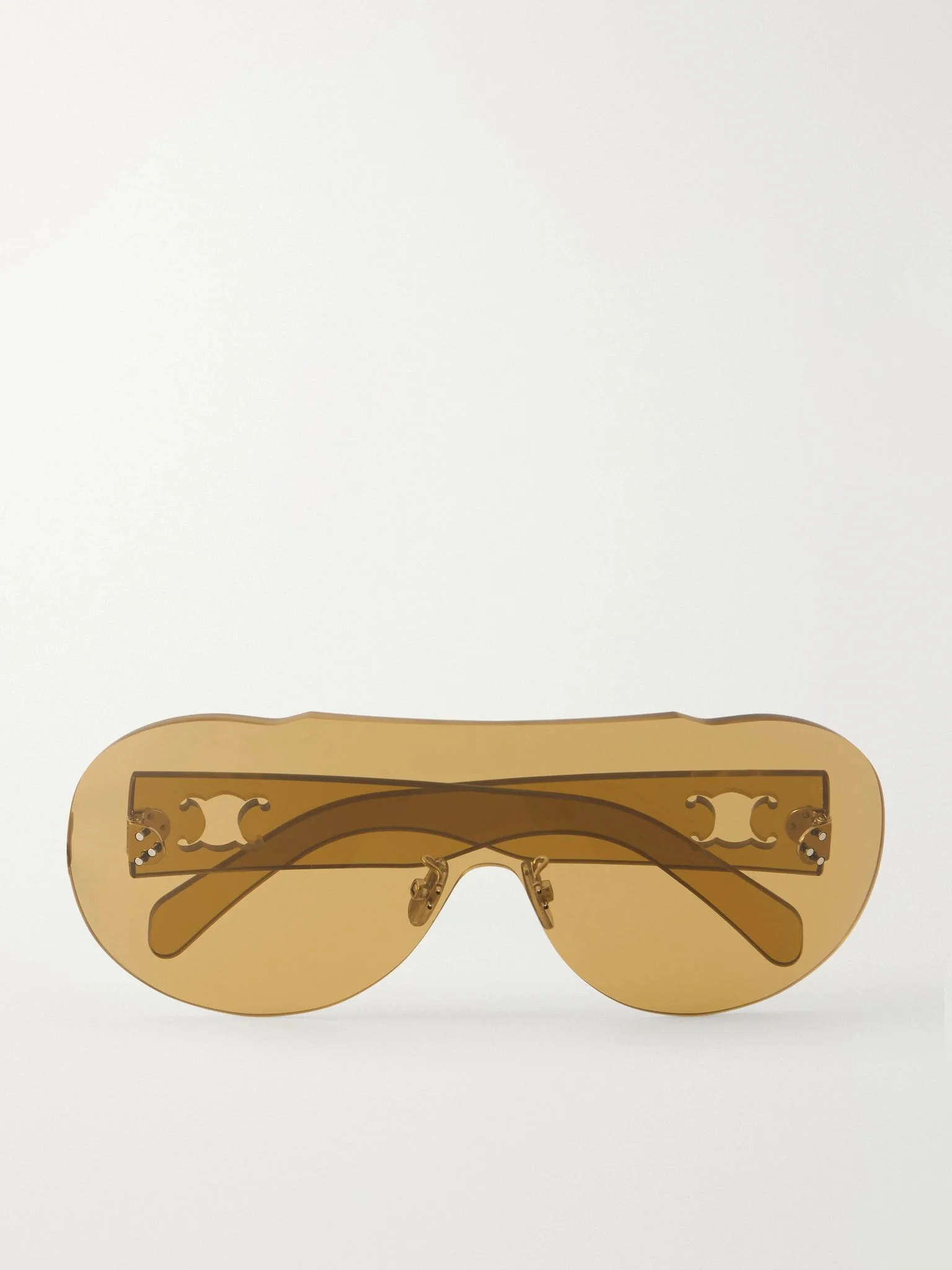 Sundown Shade aviator-style rimless sunglasses Beige - 1