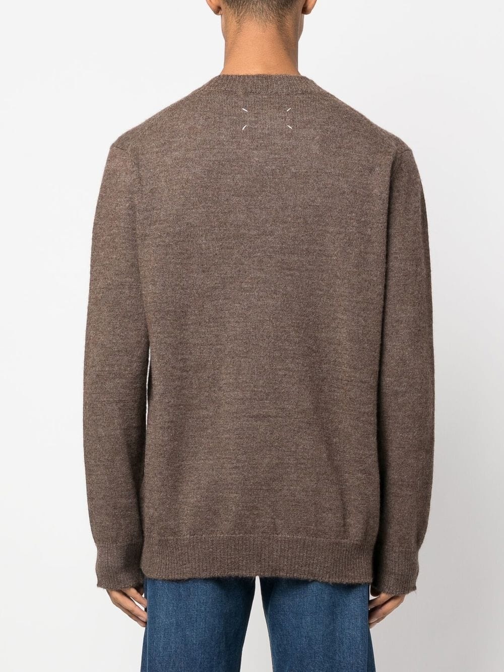 fine-knit ribbed-trim jumper - 4