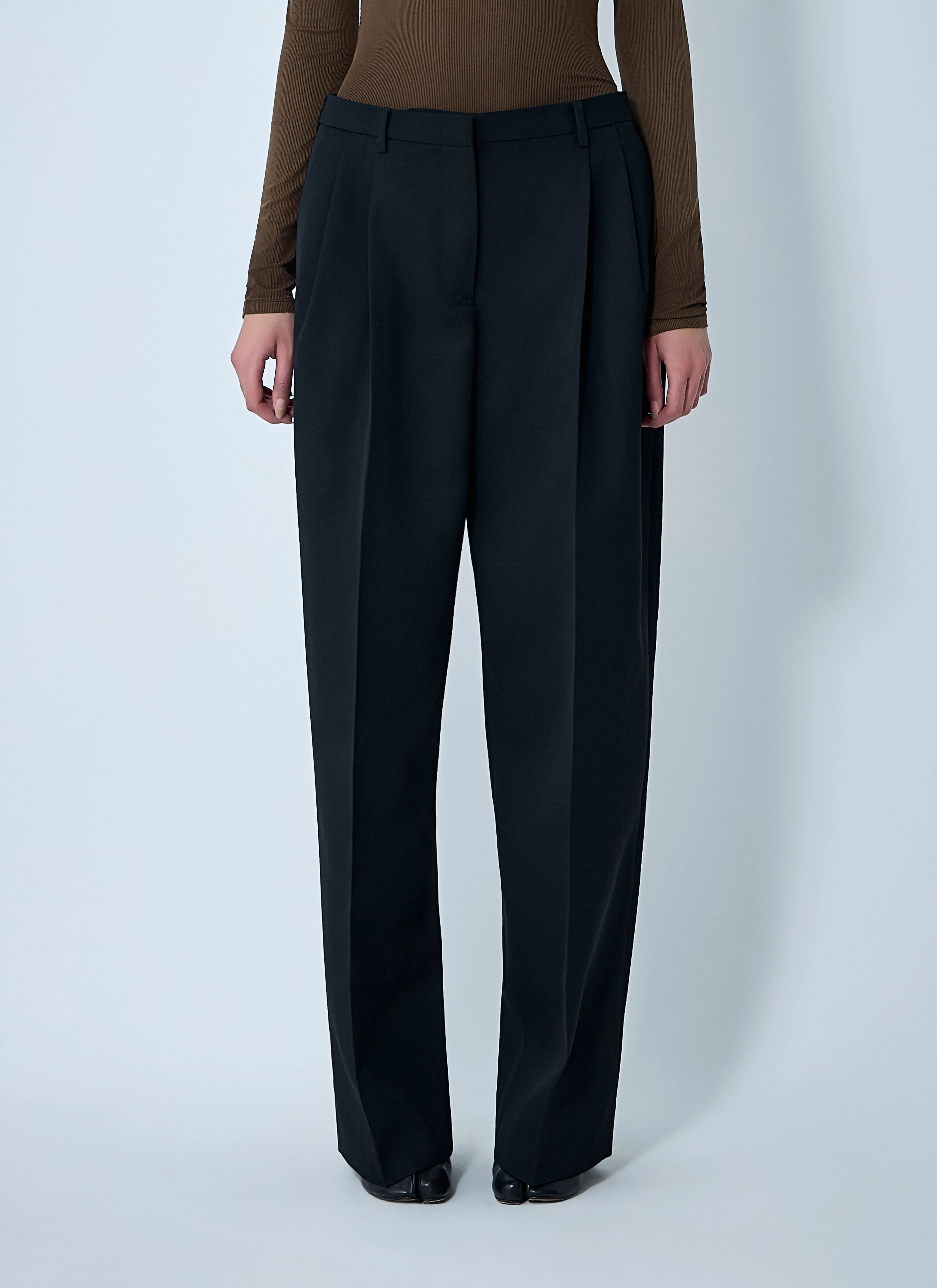 Wool Belted Pants - 1