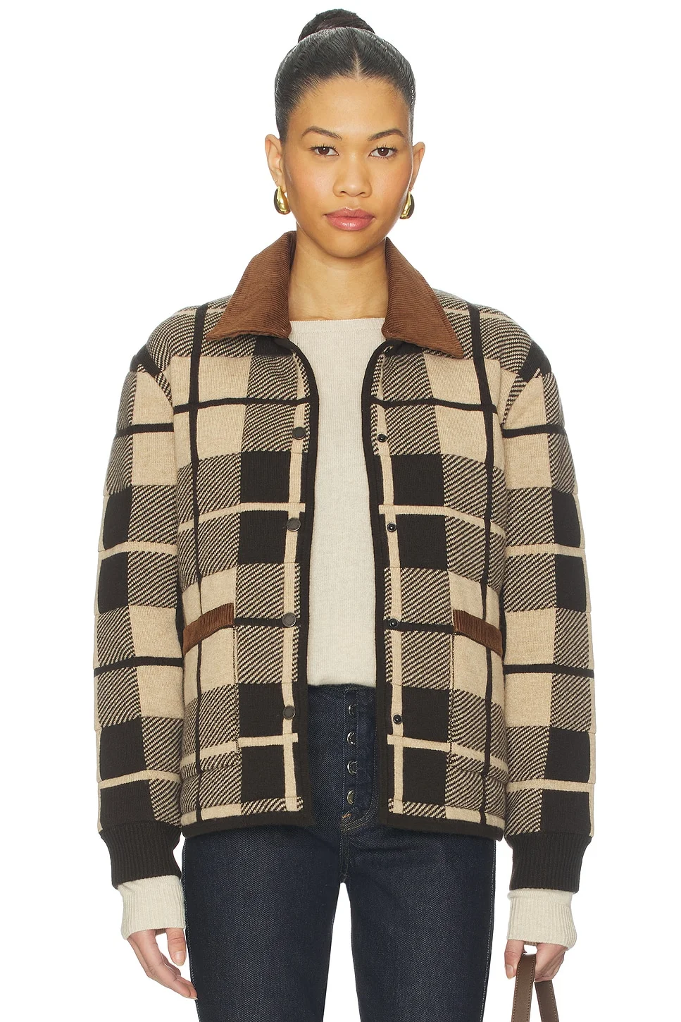 Quilted Plaid Liner Jacket - 1
