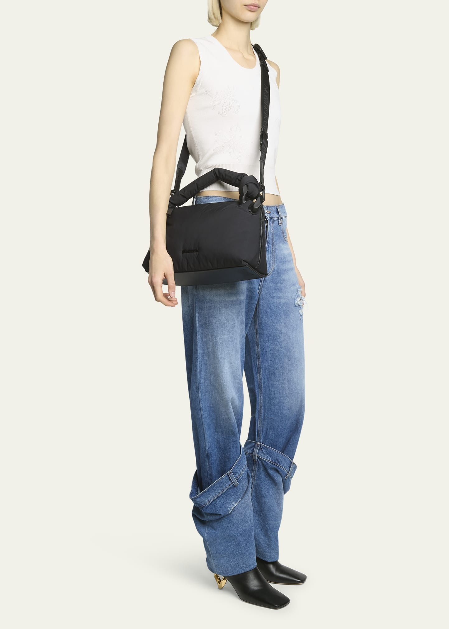 JW Anderson Corner Puffy Nylon Shoulder Bag