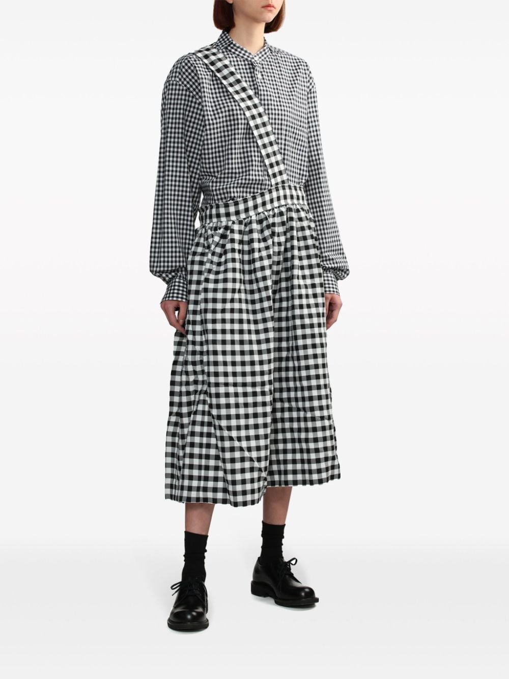 gingham-print midi skirt - 2