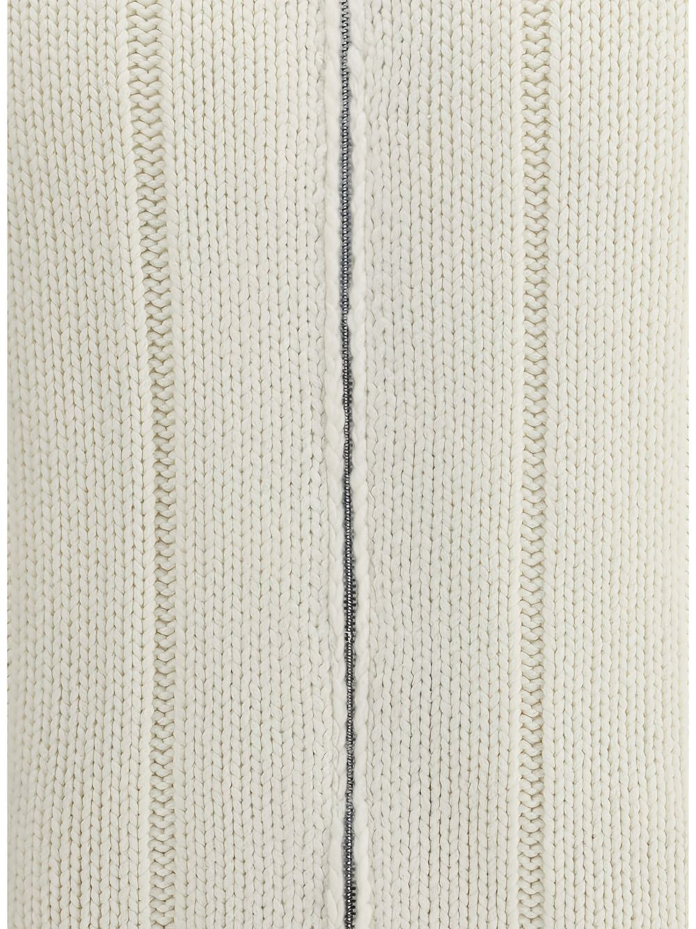 ribbed zip-front cashmere cardigan - 3