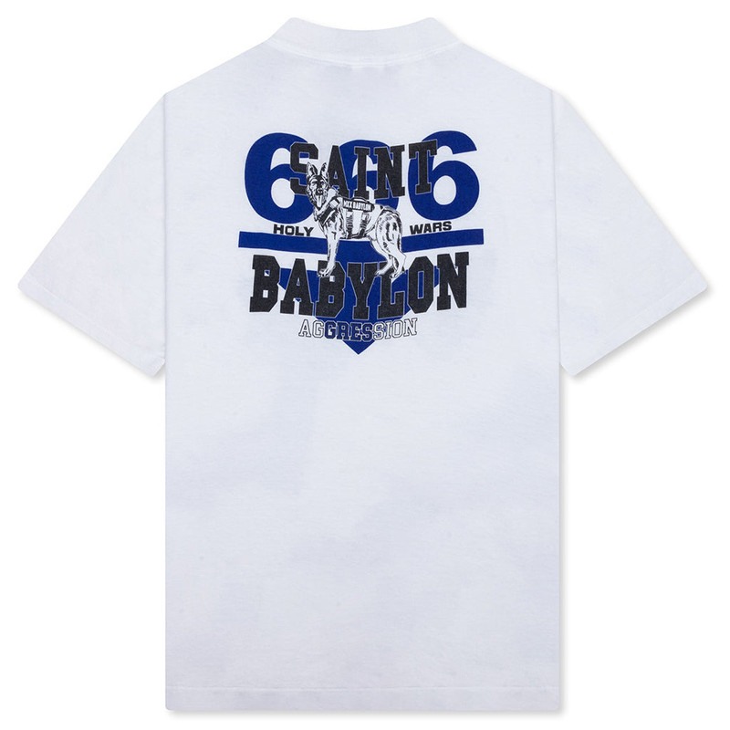 SAINT M×××××× SAINT M6 X BABYLON TRIPLE 6'X DOG S/S TEE - WHITE outlook