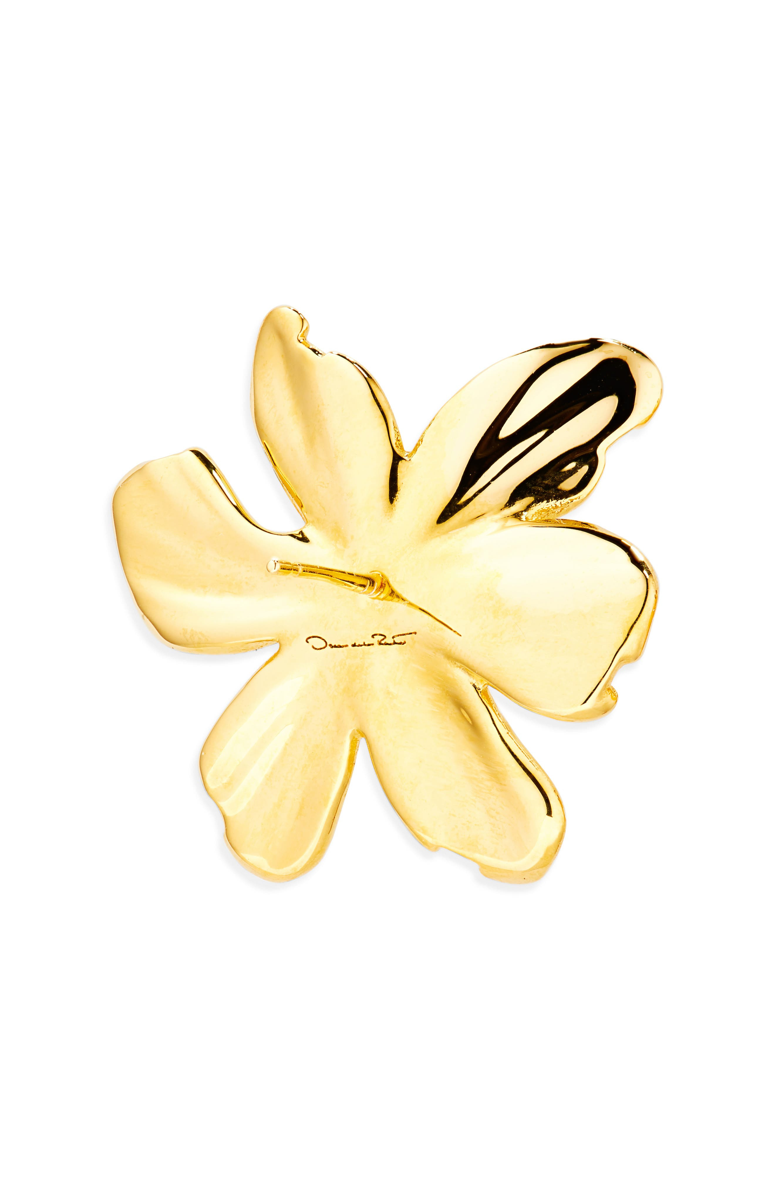 Oscar de la Renta O Enamel Flower Stud Earrings in Navy at Nordstrom - 4