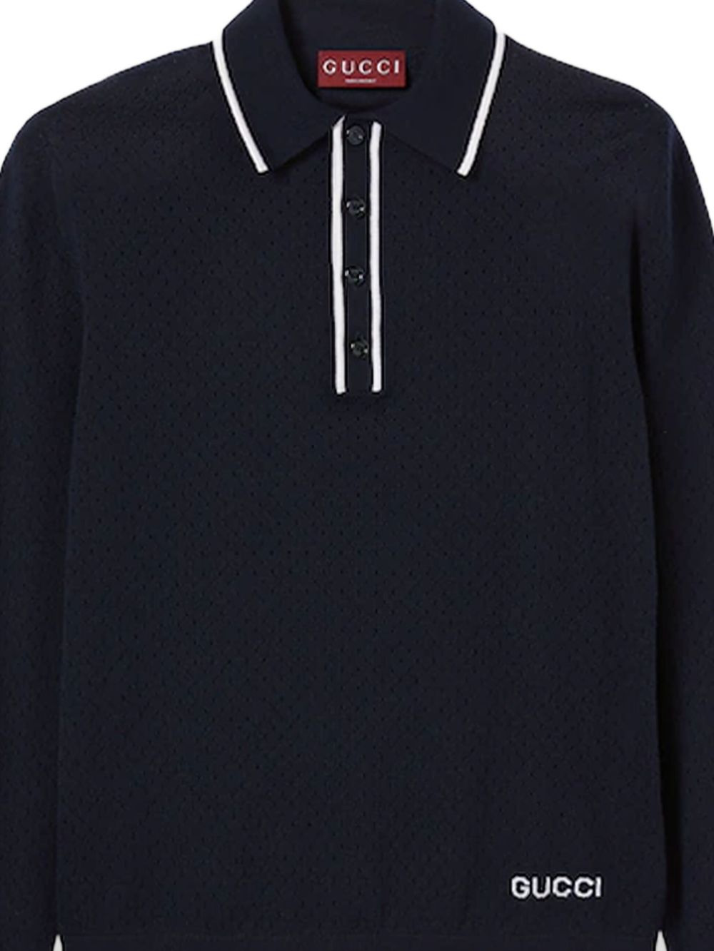 long-sleeve knitted polo shirt - 2