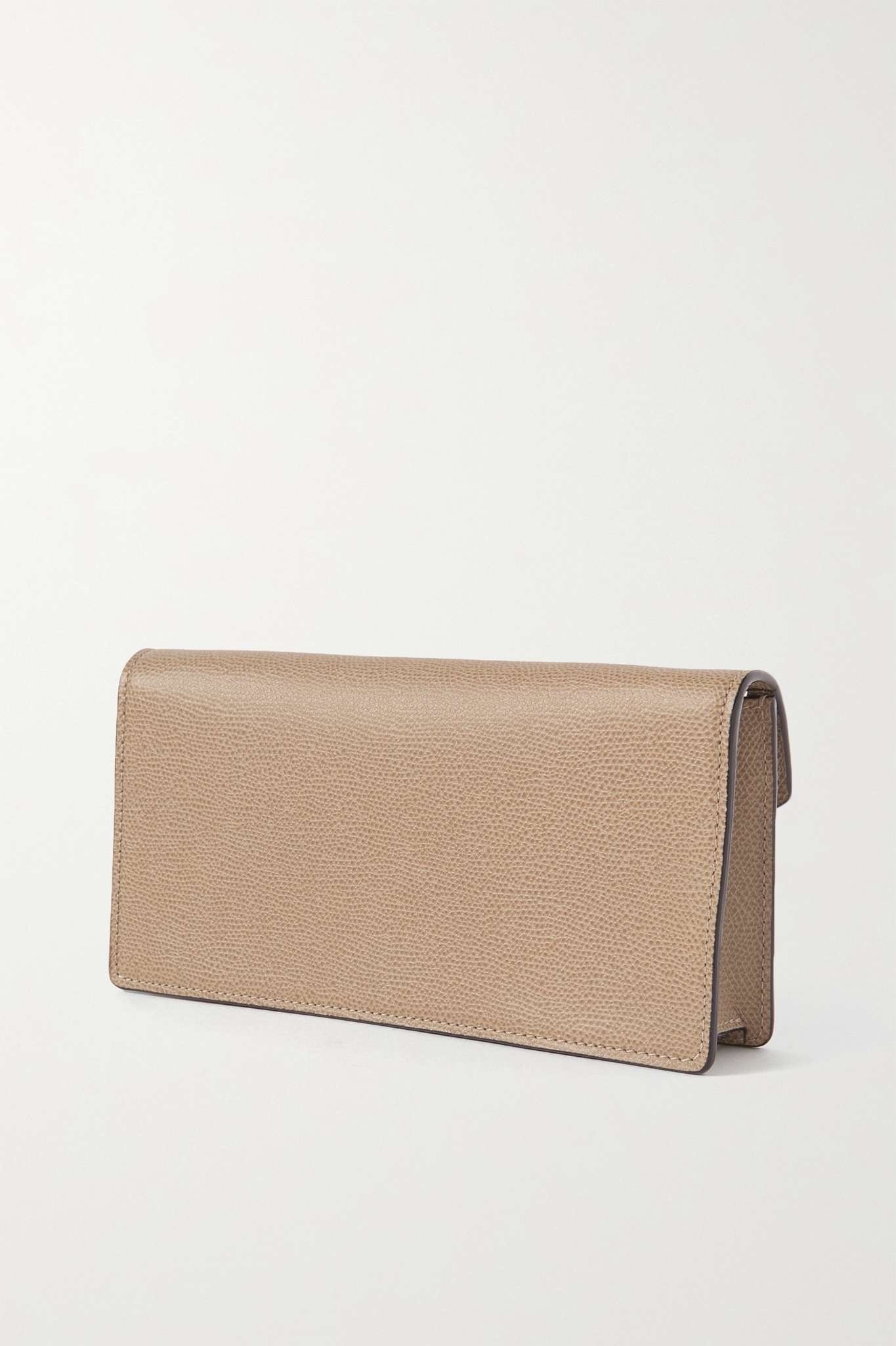Iside textured-leather clutch - 3