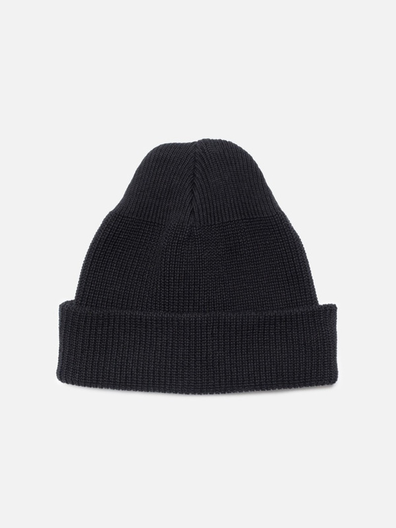 Watch Cap Cotton Beanie Faded Black 1