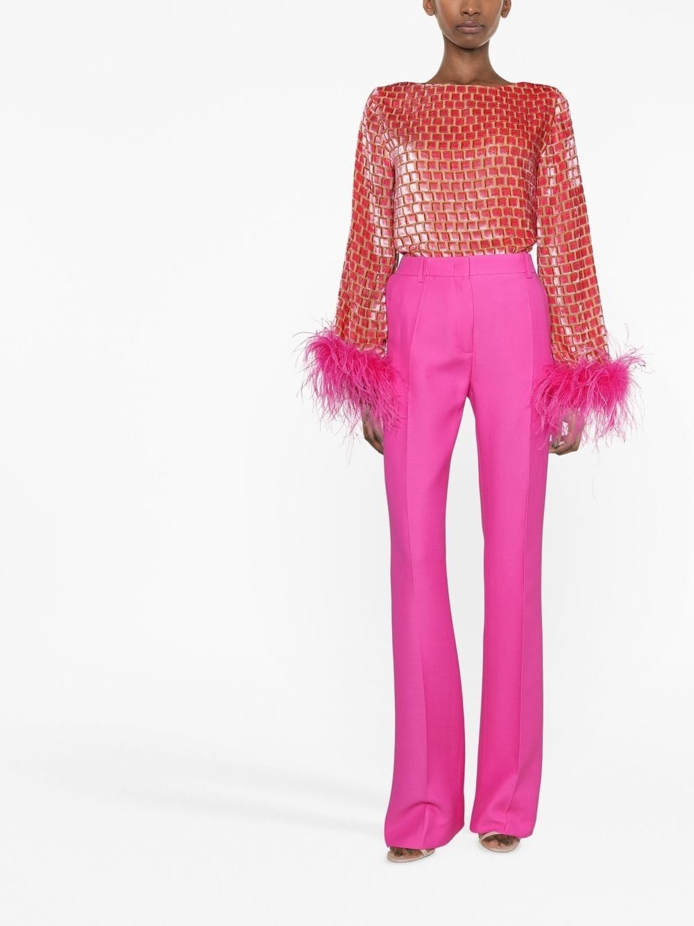 wool-blend tailored trousers - 2