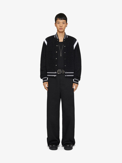Givenchy VARSITY JACKET IN 4G KNIT WITH VELVET EFFECT outlook