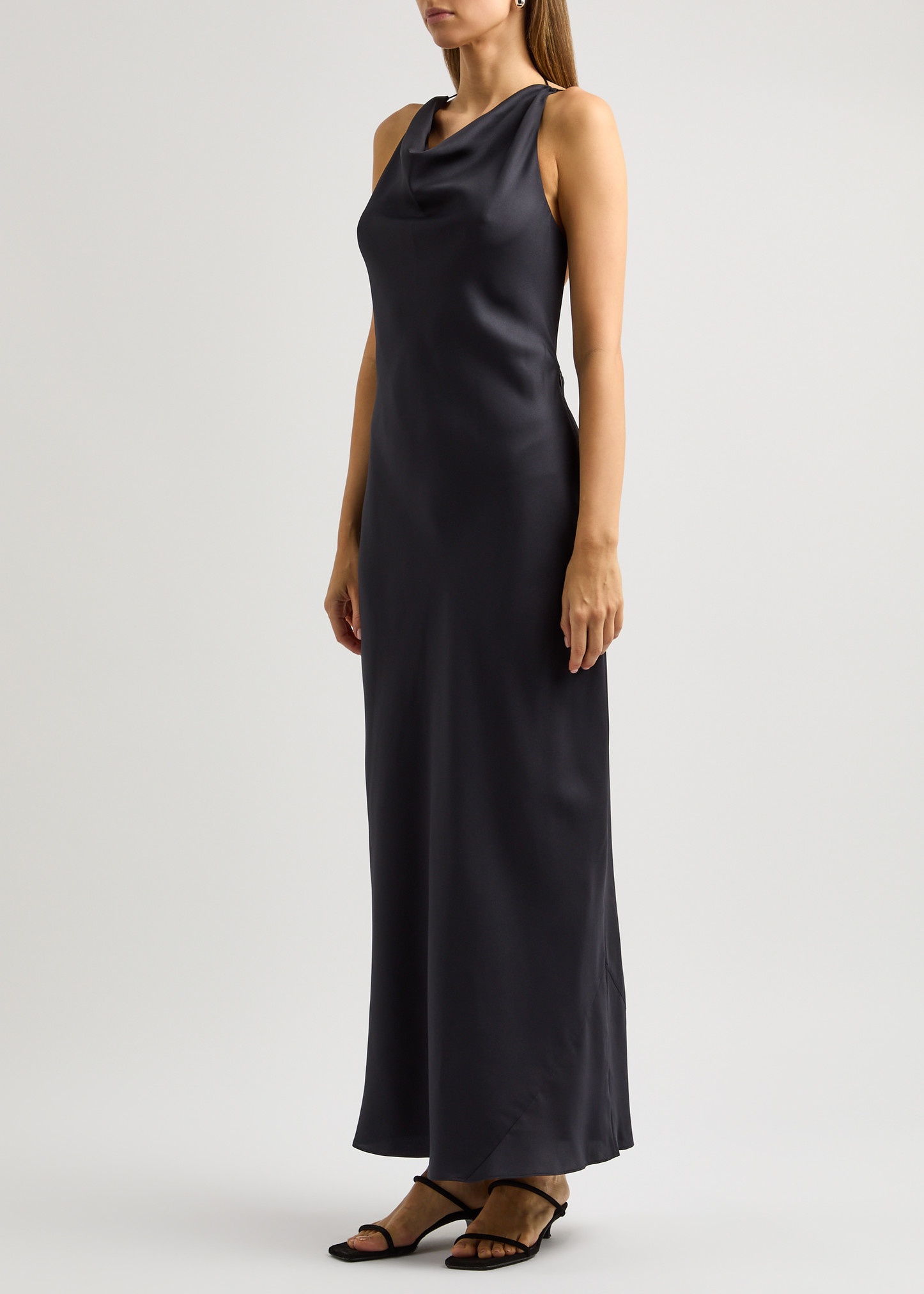 Open-back silk-satin maxi dress - 2