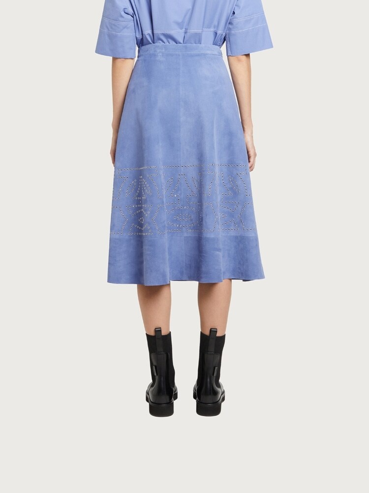 SUEDE SKIRT WITH RIVETS - 3