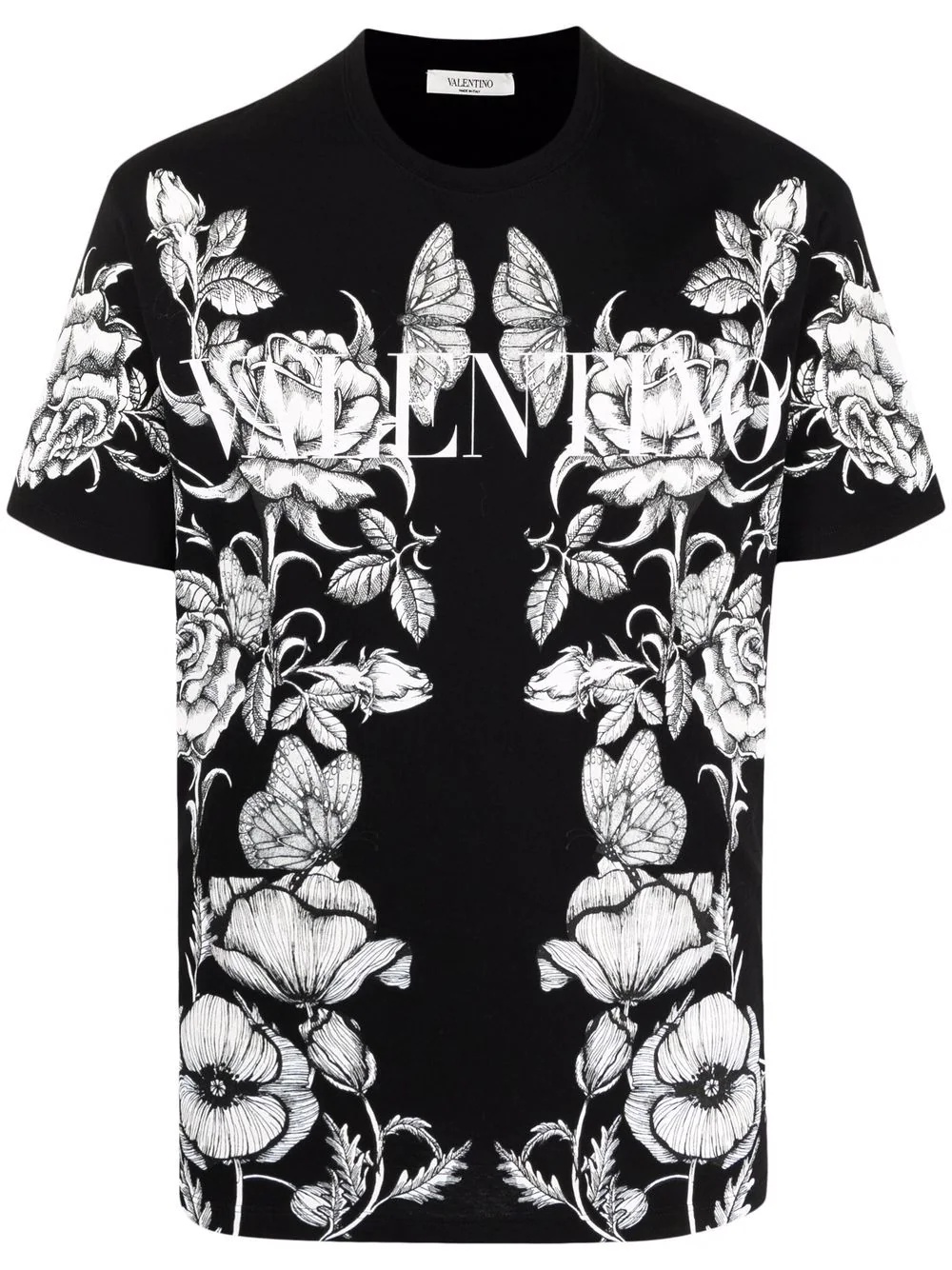 Dark Blooming-print short-sleeve T-shirt - 1