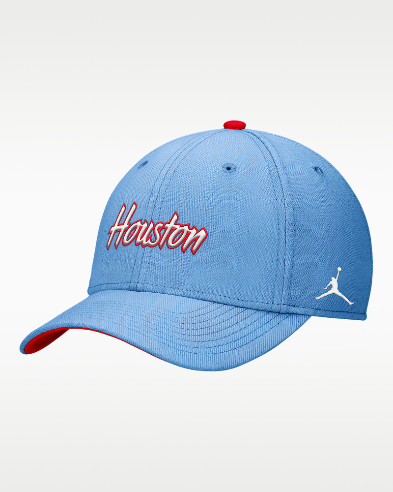 Houston Blue Out Rise Swoosh Men's Jordan Brand Dri-FIT College Hat 1