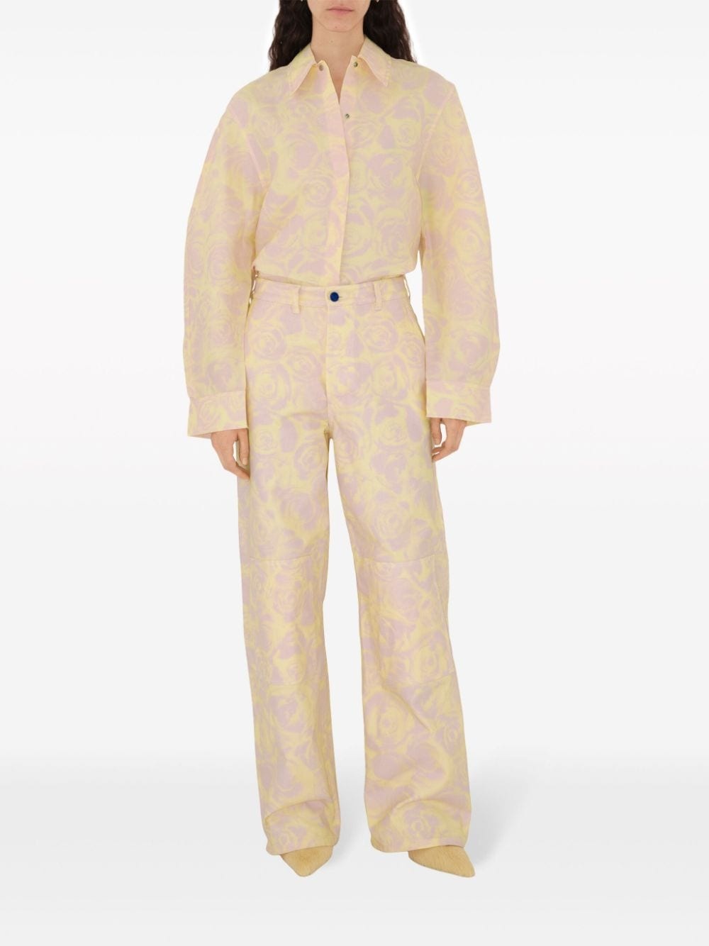 floral-print taffeta shirt - 2