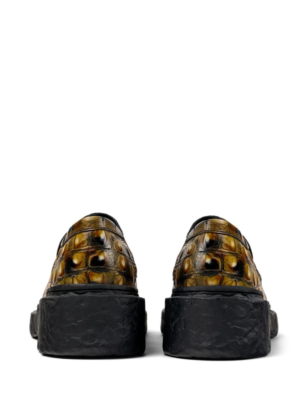 Vamonos croc-effect leather loafers - 4