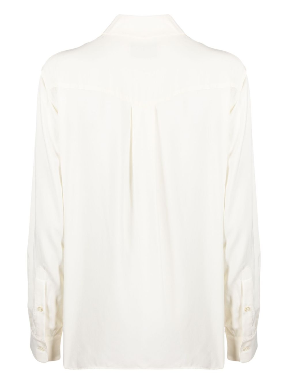 pointed-collar button-up shirt - 2