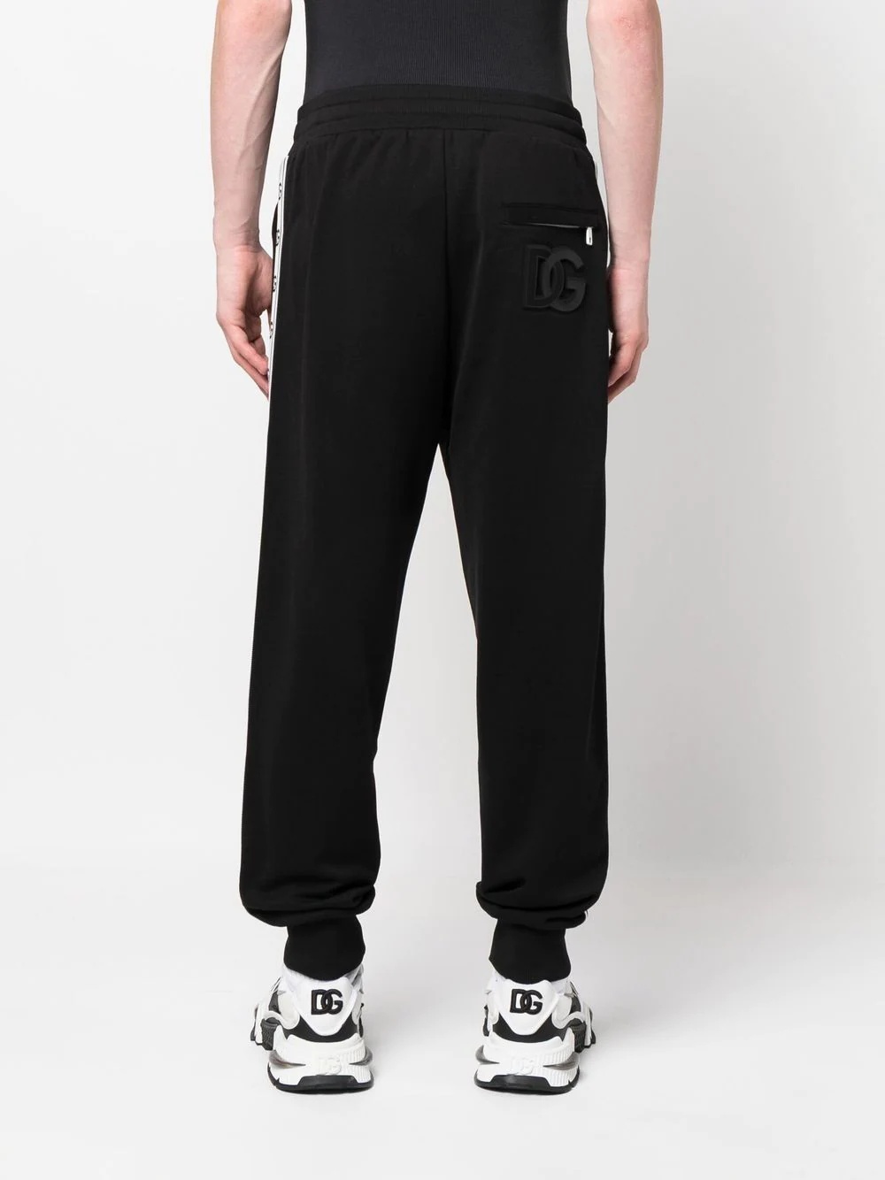 logo-tape track pants - 4