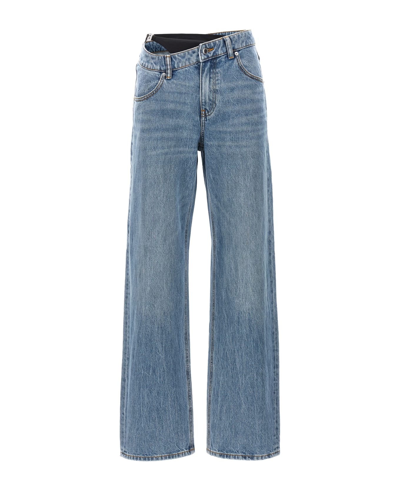 'asymmetrical Waistband With Bikini' Jeans - 1