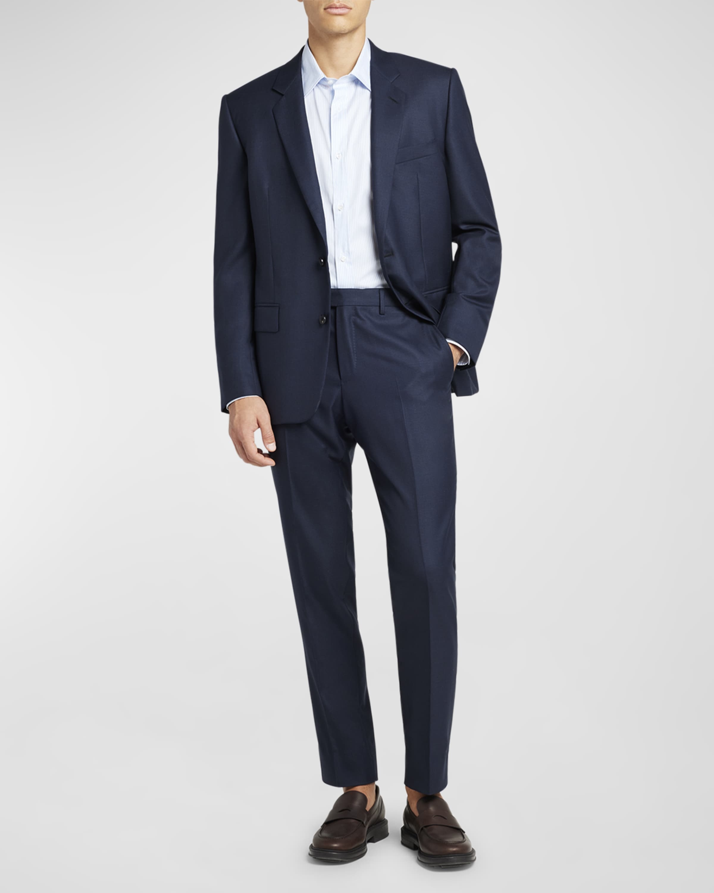 Men's Modern-Fit Wool Two-Button Suit - 3