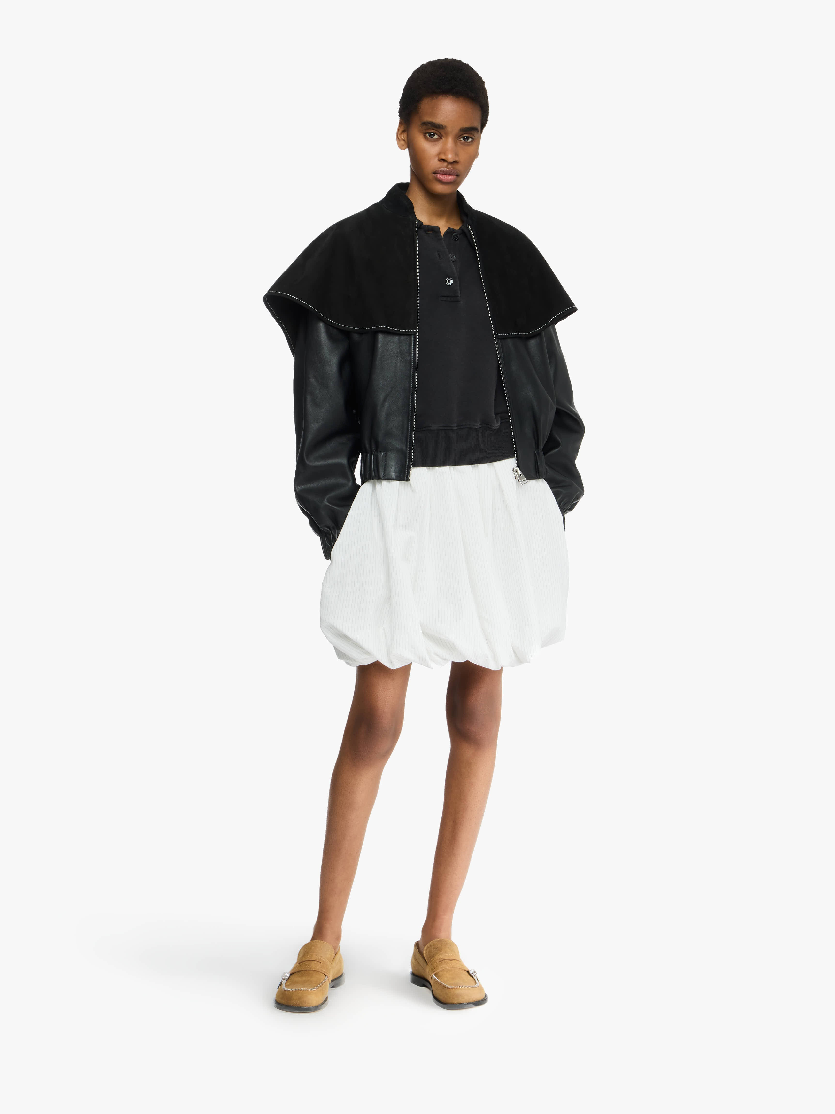OVERSIZED COLLAR BOMBER JACKET - 2