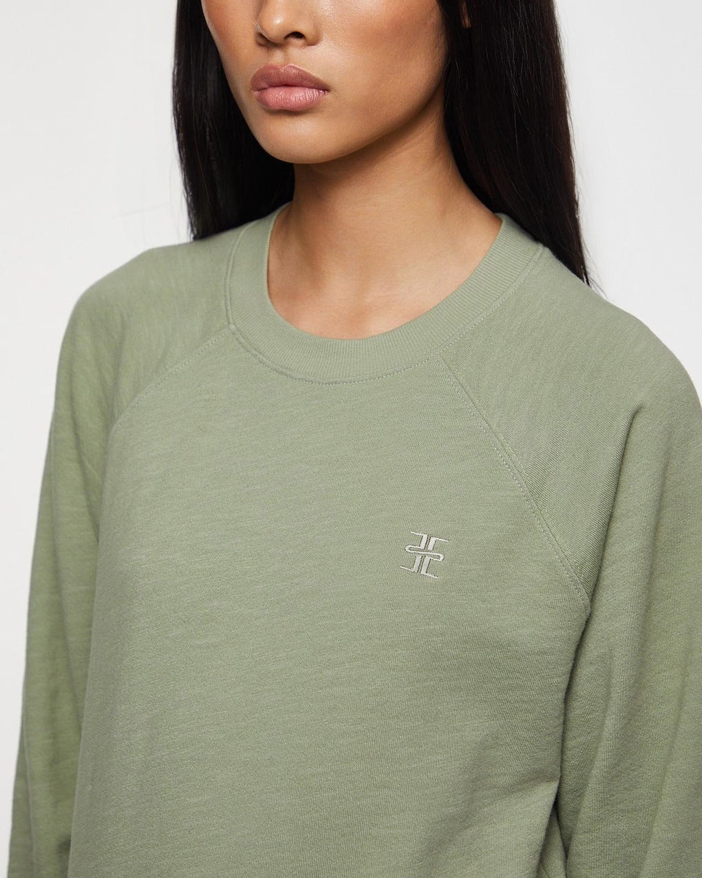 Sweatshirt Shrunken Raglan  Sage - 5